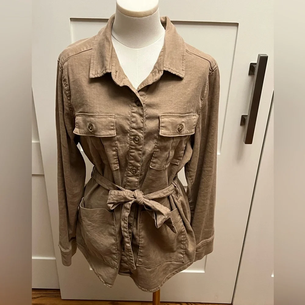 Evereve Level 99 Women's Khaki Utility Jacket - Picture 6 of 12